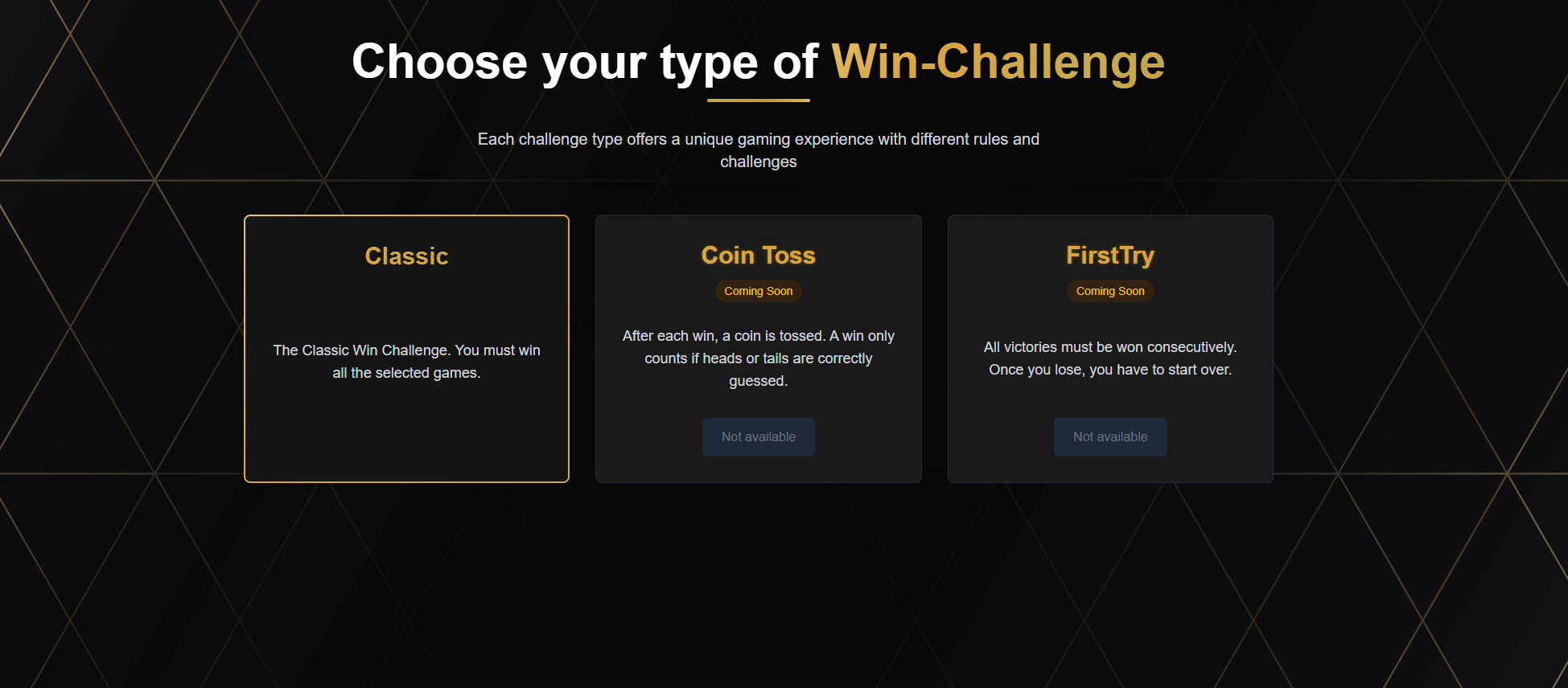 Choose Your Challenge Type